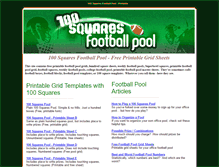 Tablet Screenshot of 100squaresfootballpool.com